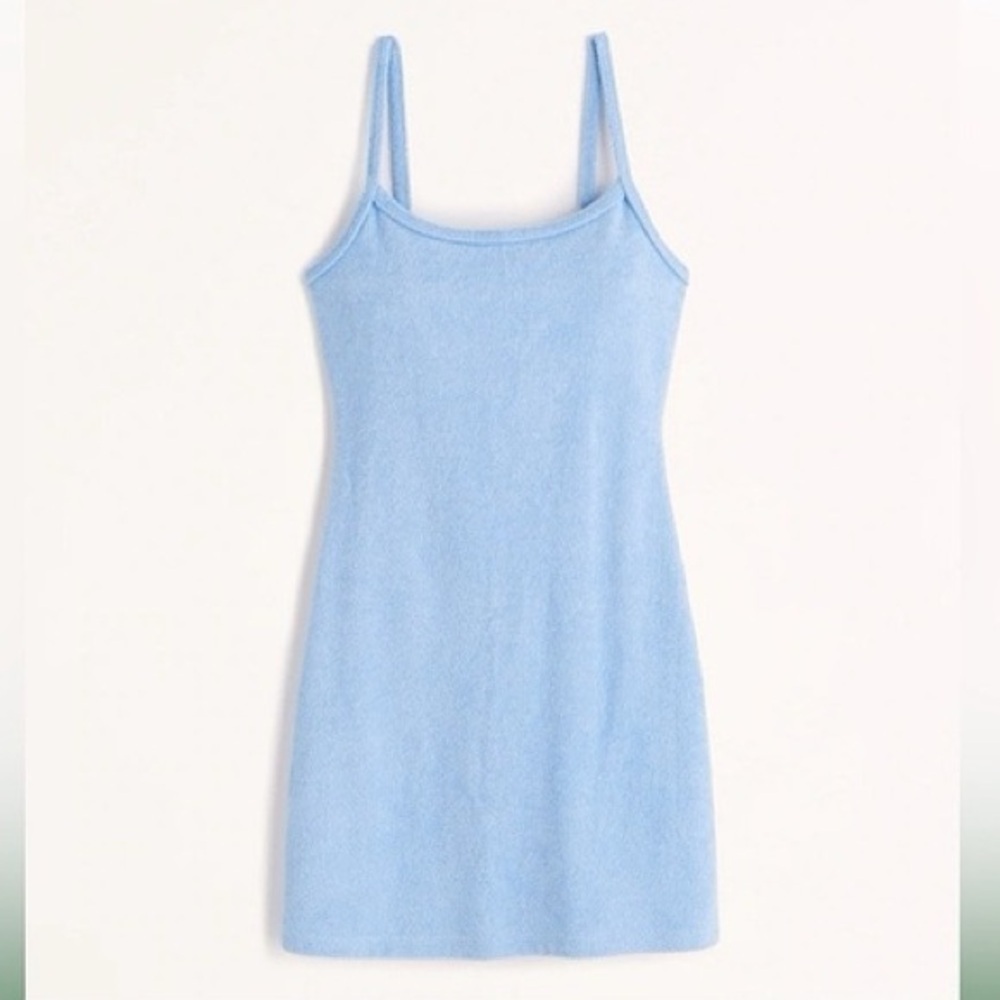 Abercrombie & Fitch Light Blue Terry Cloth Mini Dress XS (E)